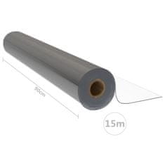 Vidaxl Zaščita za mizo v roli prozorna 0,9x15 m 2 mm PVC