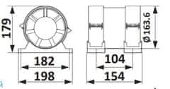 AKVAVENT PRO 6, PRO 6, Kanalski aksialni ventilator za dovod in odvod zraka s pritrdilnim kompletom BB D160