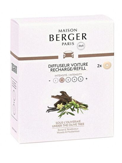 Maison Berger Paris Nadomestno polnilo za avtomobilski difuzor Pod oljko (Car Diffuser Recharge/Refill) 2 kos