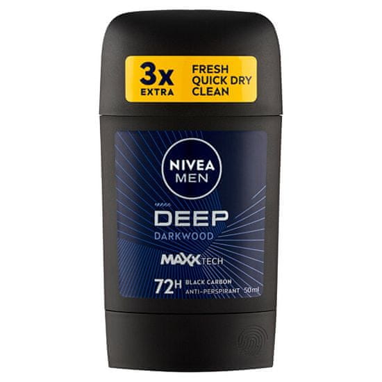 Nivea Trdni antiperspirant Deep Black Carbon 50 ml