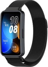 4wrist Milanski pašček z magnetno zaponko za Huawei Watch Band 8 - črn