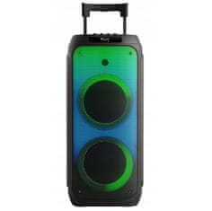 Klarstein Prenosni aku. 7Ah FM USB karaoke zvočnik Bluetooth 300W 2x mikrofon LED RGB Infinity