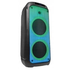 Klarstein Prenosni aku. 7Ah FM USB karaoke zvočnik Bluetooth 300W 2x mikrofon LED RGB Infinity