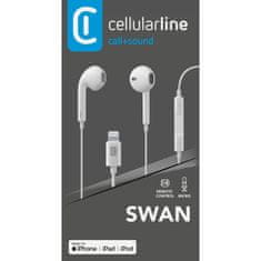 CellularLine  ušesne slušalke SWAN MFI, bele