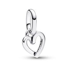 Pandora Romantičen srebrn obesek Heart of Me 793048C00