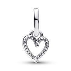 Pandora Romantičen srebrn obesek Heart of Me 793048C00