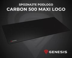 Genesis Carbon 500 Maxi Logo gaming podloga, vodoodporna, 900 x 450 mm