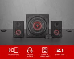 Genesis Helium 610BT 2.1 stereo zvočniki, 60 W, Bluetooth