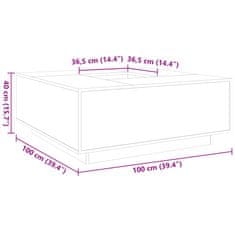 Vidaxl Klubska mizica sonoma hrast 100x100x40 cm inženirski les