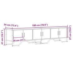 Vidaxl TV omarica sonoma hrast 180x34x41 cm inženirski les