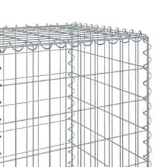 Vidaxl Gabionska košara s pokrovom 700x50x150 cm pocinkano železo