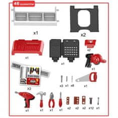 WOOPIE  Otroška delavnica DIY Set vijačnik žaga kladivo 45 el.