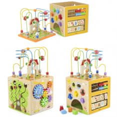 Viga Toys  Activity Box Leseni izobraževalni igralni center 5v1 kocka