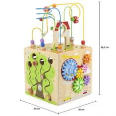 Viga Toys  Activity Box Leseni izobraževalni igralni center 5v1 kocka