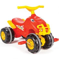 WOOPIE  Quad Pedal Monster Rider Quiet Wheels Rdeča