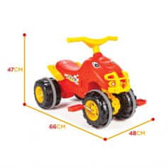 WOOPIE  Quad Pedal Monster Rider Quiet Wheels Rdeča