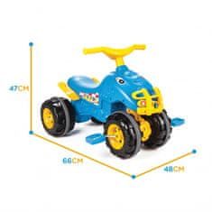 WOOPIE  Quad Pedal Monster Rider Quiet Wheels Blue