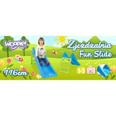 WOOPIE  Otroški vrtni tobogan z vodnim toboganom Fun Slide 116 cm Green