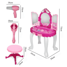 WOOPIE  Pink INTERACTIVE Toaletni stroj MP3 Sušilnik za lase Nakit Kozmetika