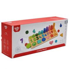 Tooky Toy  Učenje štetja Oblike Barve Montessori 72 el. Certifikat FSC