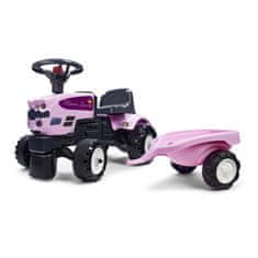 Falk  Traktor Baby Princess Pink s prikolico od 1 leta