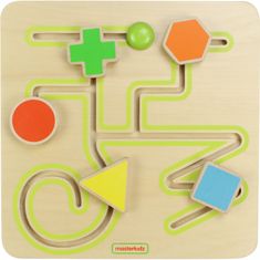 Masterkidz Drsni labirint Geometrijske številke Lesena plošča Puzzle Montessori