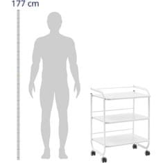 Noah Kozmetični voziček s 3 policami 60 x 43 x 83 cm - bela