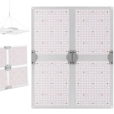 Hillvert Rastlinska svetilka polnega spektra 60 x 48 cm 936 LED 400 W srebrna