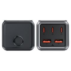 AceFast Namizna polnilna postaja Z2 GaN 75W PD 3x USB-C 2x USB-A črno-siva