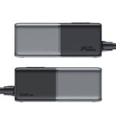 AceFast Namizna polnilna postaja Z2 GaN 75W PD 3x USB-C 2x USB-A črno-siva