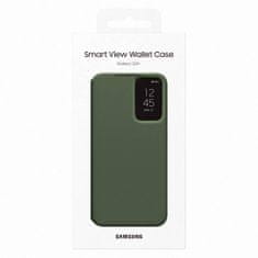 Samsung Samsung Galaxy S23+ Smart View Denarnica Card Flip Case kaki