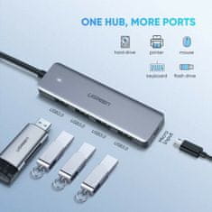 Ugreen CM219 USB HUB Adapter 4xUSB 3.0 + USB-C