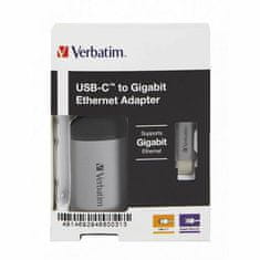 Verbatim USB-C / Gigabit Ethernet 10cm adapter