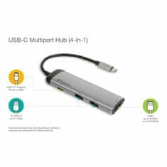 Verbatim USB-C Multiport Hub USB-C/2xUSB3.0/HDMI (4K) adapter