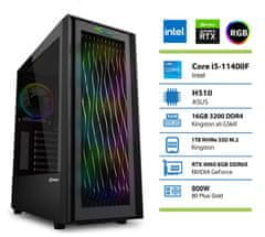 PCplus Storm namizni računalnik, i5-11400, 16GB, SSD1TB, RTX4060, DOS (146404)