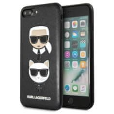 Karl Lagerfeld Karl Lagerfeld Embossed Case Karl &amp; Choupette - Ohišje za iPhone 8 Plus / 7 Plus (črno)