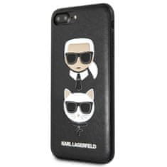 Karl Lagerfeld Karl Lagerfeld Embossed Case Karl &amp; Choupette - Ohišje za iPhone 8 Plus / 7 Plus (črno)