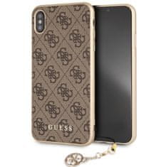 Guess Kolekcija Guess 4G Charms - etui za iPhone Xs Max z obeskom (rjav)