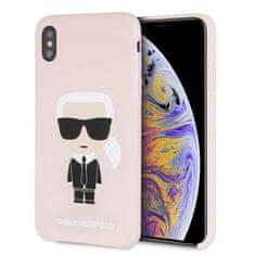 Karl Lagerfeld Karl Lagerfeld Silikonsko ohišje Iconic - iPhone Xs Max (svetlo roza)