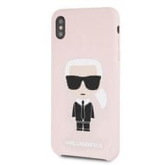 Karl Lagerfeld Karl Lagerfeld Silikonsko ohišje Iconic - iPhone Xs Max (svetlo roza)