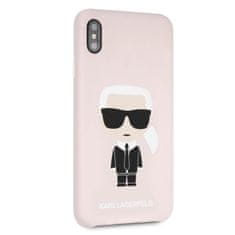 Karl Lagerfeld Karl Lagerfeld Silikonsko ohišje Iconic - iPhone Xs Max (svetlo roza)