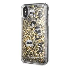 Karl Lagerfeld Karl Lagerfeld Signature Glitter Case - Ohišje za iPhone Xs / X (plavajoči okraski)