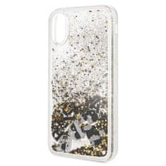 Karl Lagerfeld Karl Lagerfeld Signature Glitter Case - Ohišje za iPhone Xs / X (plavajoči okraski)