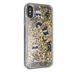 Karl Lagerfeld Karl Lagerfeld Signature Glitter Case - Ohišje za iPhone Xs / X (plavajoči okraski)