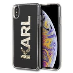 Karl Lagerfeld Karl Lagerfeld Logo Karl - Ohišje za iPhone Xs Max (zlato bleščice)