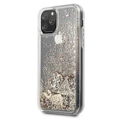 Guess Guess Liquid Glitter Hearts - Ohišje za iPhone 11 Pro (zlato)