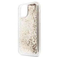 Guess Guess Liquid Glitter Hearts - Ohišje za iPhone 11 Pro (zlato)