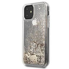 Guess Guess Liquid Glitter Hearts - ohišje za iPhone 11 (zlato)