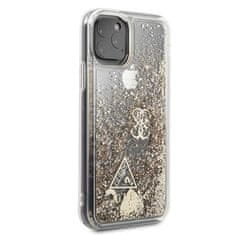 Guess Guess Liquid Glitter Hearts - Ohišje za iPhone 11 Pro (zlato)