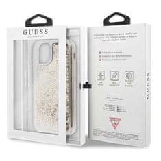 Guess Guess Liquid Glitter Hearts - ohišje za iPhone 11 (zlato)